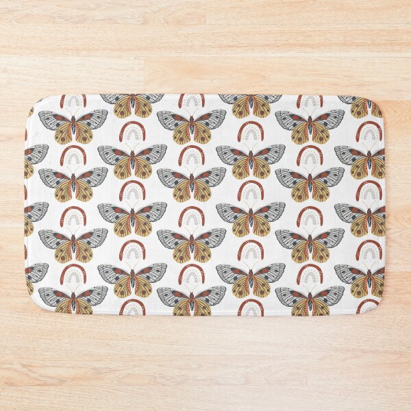 Item preview, Rainbow with butterfly white background designed and sold by Patternsonly.