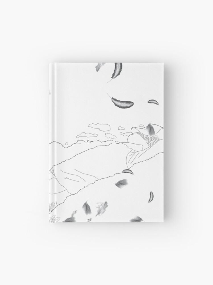 Aperçu 1 sur 3. Carnet avec l'œuvre Plumes et poésie créée et vendue par BAD-design-fr.