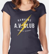 Hawkins A.V. Club (aged look) Women's Fitted Scoop T-Shirt