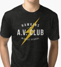 Hawkins A.V. Club (aged look) Tri-blend T-Shirt