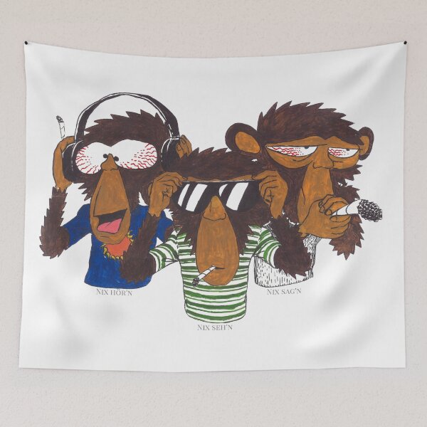 Item preview, The 3 monkeys of wisdom - hear nothing, see nothing, say nothing designed and sold by Tunnelblick.