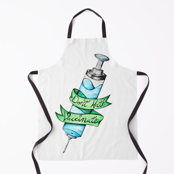 Item preview, Vaccine syringe ink pen and watercolor style " don't hate vaccinate" designed and sold by Gainor Andrews.