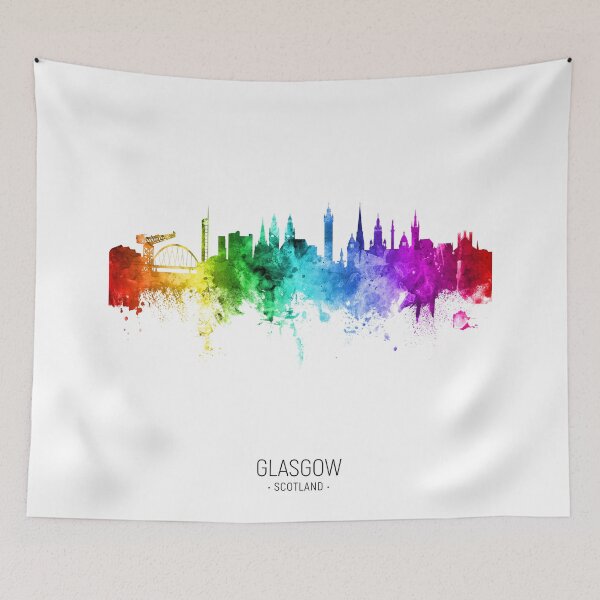 Item preview, Glasgow Scotland Skyline designed and sold by ArtPrints.