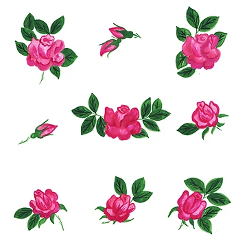 Artwork thumbnail, Beautiful Roses Patterns by sasijaya