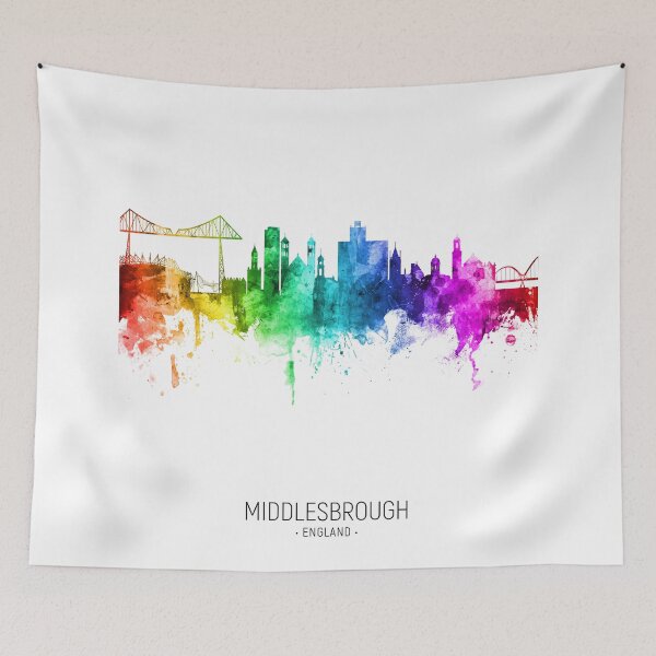 Item preview, Middlesbrough England Skyline designed and sold by ArtPrints.