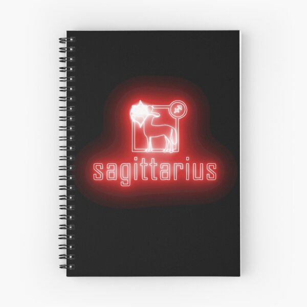 Item preview, Red Neon SAGITTARIUS Zodiac Black and White Op Art designed and sold by hyproinc.
