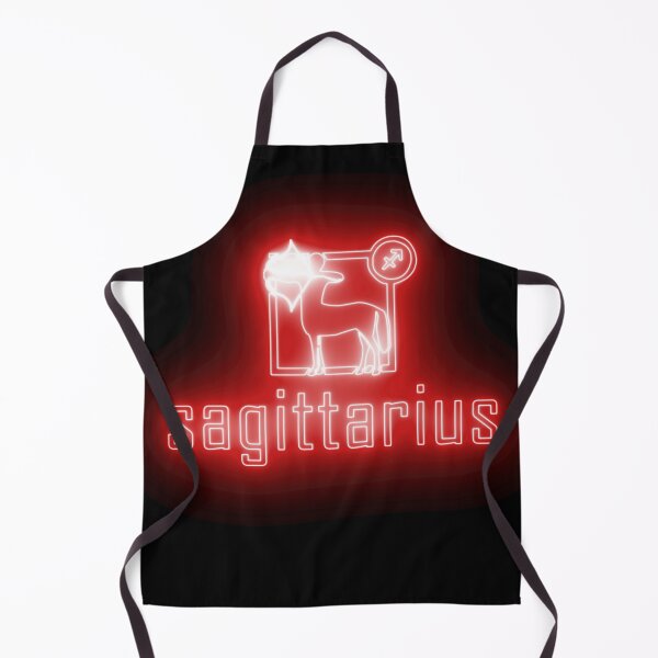 Item preview, Red Neon SAGITTARIUS Zodiac Black and White Op Art designed and sold by hyproinc.