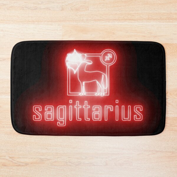 Item preview, Red Neon SAGITTARIUS Zodiac Black and White Op Art designed and sold by hyproinc.