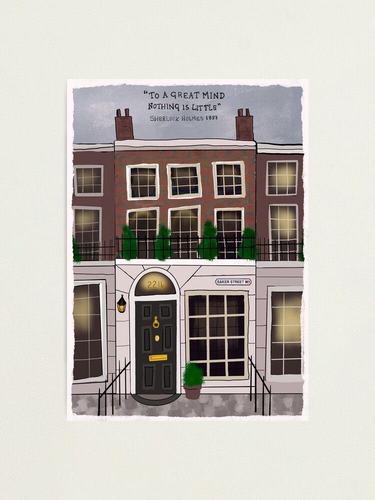 SHERLOCKページ Sherlock Door 221B Baker Street London Silhouette, Clipart