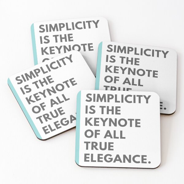 Item preview, Simplicity is the keynote of all true elegance designed and sold by Gfxart.