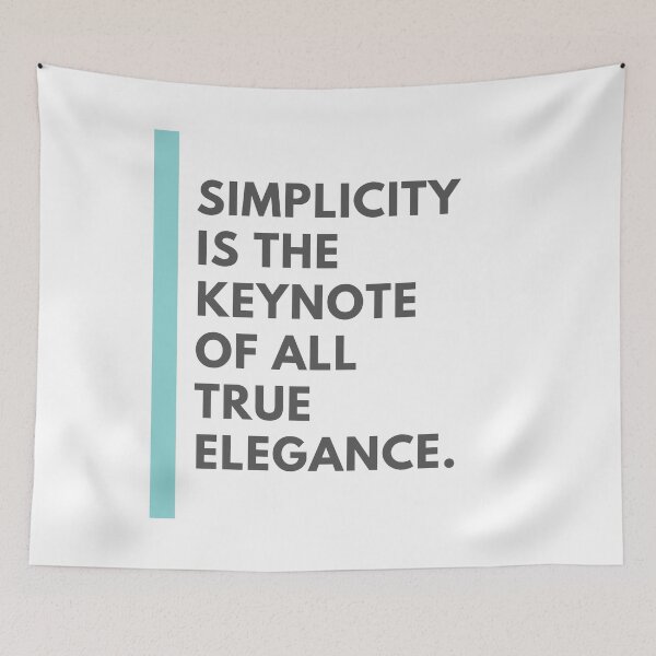 Item preview, Simplicity is the keynote of all true elegance designed and sold by Gfxart.