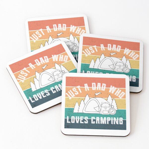 Item preview, Just a dad who loves camping outdoors lover retro design designed and sold by DesignsVault.