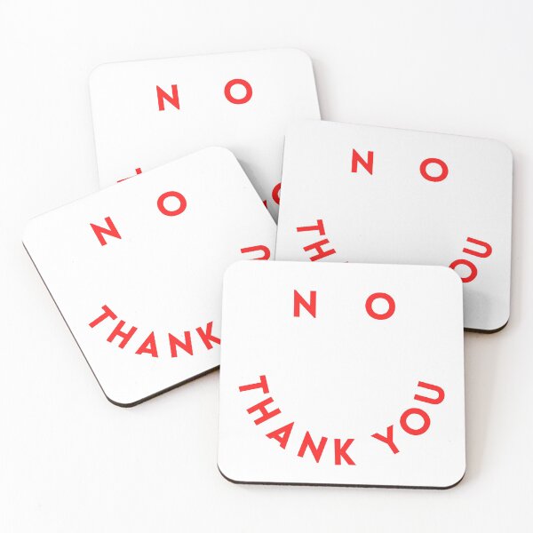 Item preview, No thank you - funny cute smiley slogan designed and sold by yennyz.