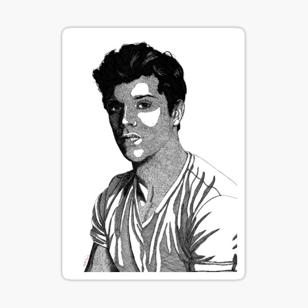 Item preview, Chris Trindade cross-hatching print  designed and sold by tallula03.