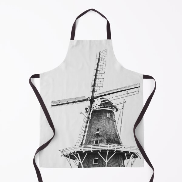 Item preview, A black and white photo of a Dutch windmill in The Netherlands designed and sold by Diana van Neck.