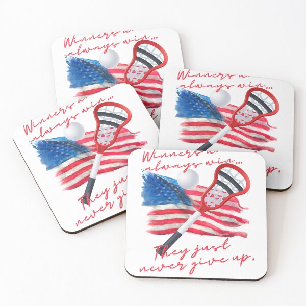 Item preview, Winners don't always win...They just never give up Lacrosse American Flag Lax 4th of july designed and sold by wanasak.