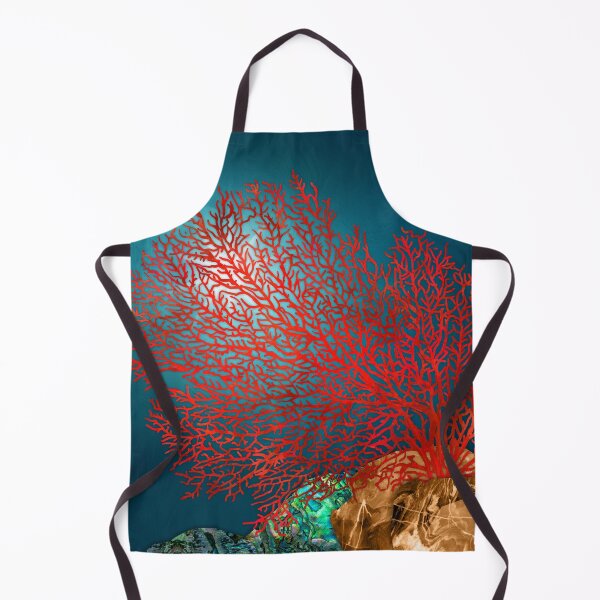 Item preview, Red Fan Coral Underwater Landscape designed and sold by k9printart.
