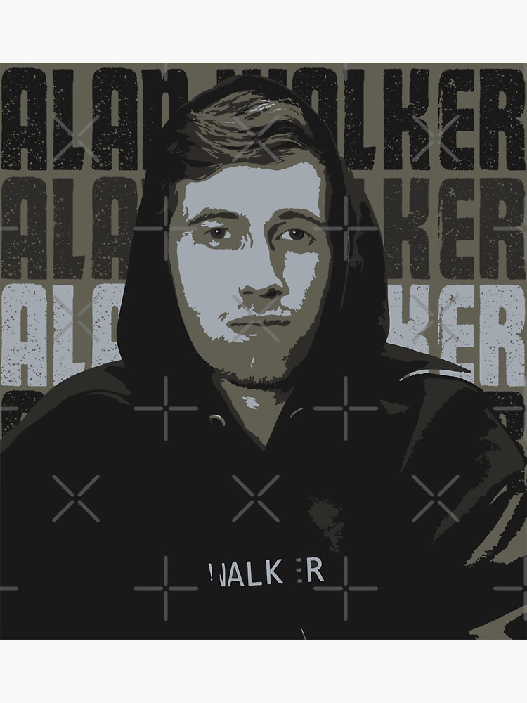 "Alan Walker designs ,Alan Walker art " Sticker for Sale by ColorME