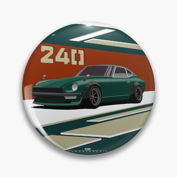 Item preview, 240Z green illustration designed and sold by ElseWorldDesign.