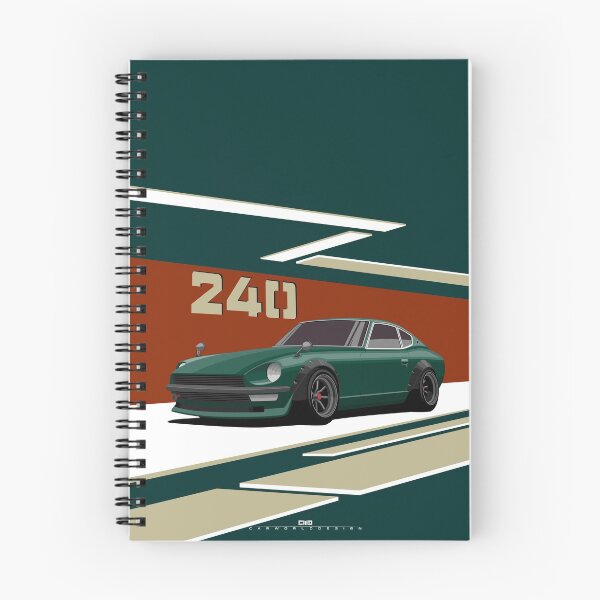 Item preview, 240Z green illustration designed and sold by ElseWorldDesign.