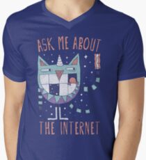 ASK ME ABOUT THE INTERNET Men's V-Neck T-Shirt