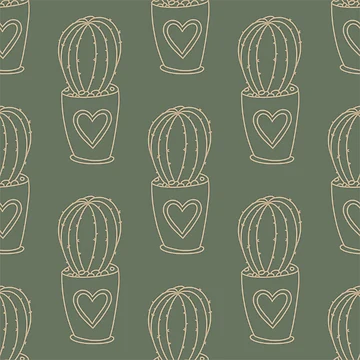 Artwork thumbnail, Cactus pattern by Patternsonly