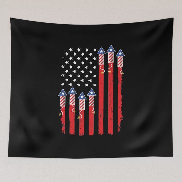 Item preview, Fourth of July American Flag Fireworks 4th of July Patriotic Flag Of United Staes of America designed and sold by alenaz.