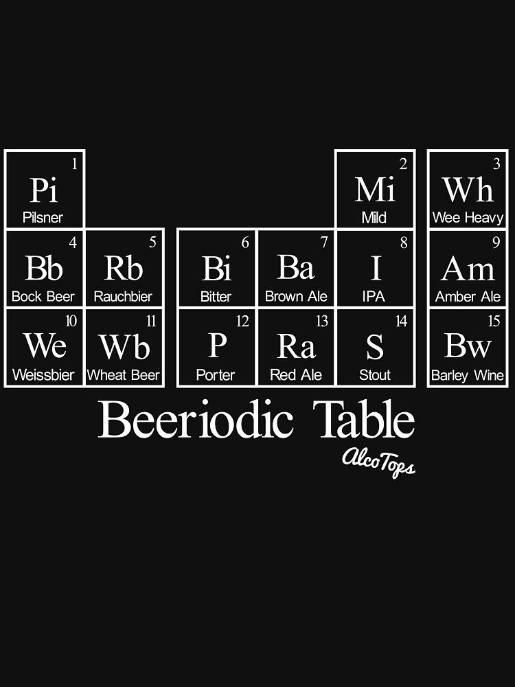 beeriodic table shirt