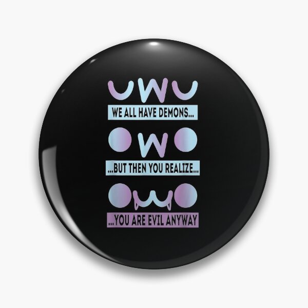 Item preview, OwO UwU We All Have Demons Vaporwave Aesthetic designed and sold by mariahsterlin.