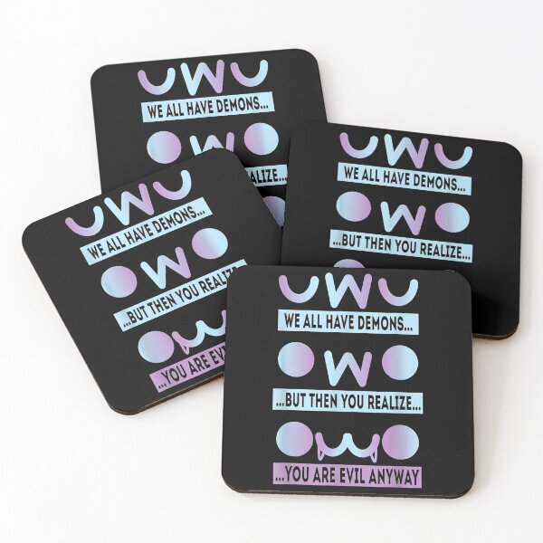 Item preview, OwO UwU We All Have Demons Vaporwave Aesthetic designed and sold by mariahsterlin.