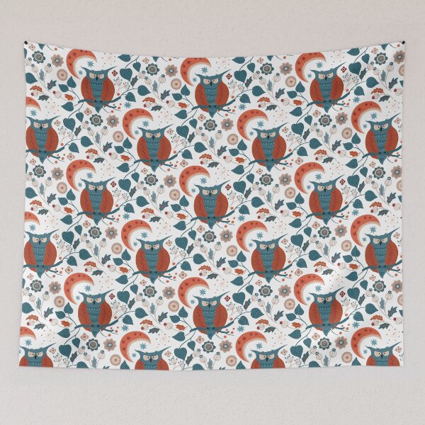Item preview, The owl and moon designed and sold by Patternsonly.
