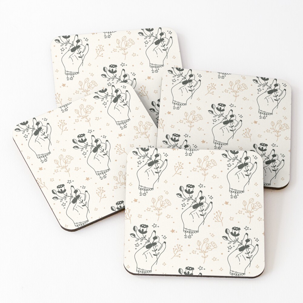 Aperçu de l'œuvre Dessous de verre (lot de 4) créée et vendue par Patternsonly.
