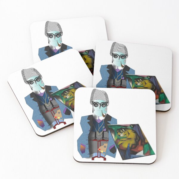 Item preview, Owl as an artist (F. Marc, 1880-1916 German painter, draftsman and graphic artist.) Puzzling? Art, Decorative, Kind, Digital, Colorful, designed and sold by Paszkan.