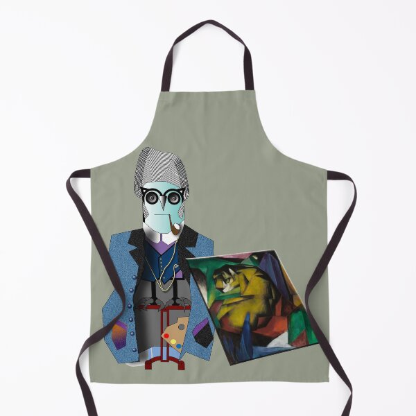 Item preview, Owl as an artist (F. Marc, 1880-1916 German painter, draftsman and graphic artist.) Puzzling? Art, Decorative, Kind, Digital, Colorful, designed and sold by Paszkan.