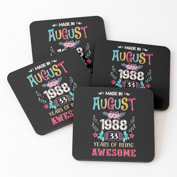 Item preview, Funny Awesome August 1988 Vintage 33rd Birthday designed and sold by BegayStore.