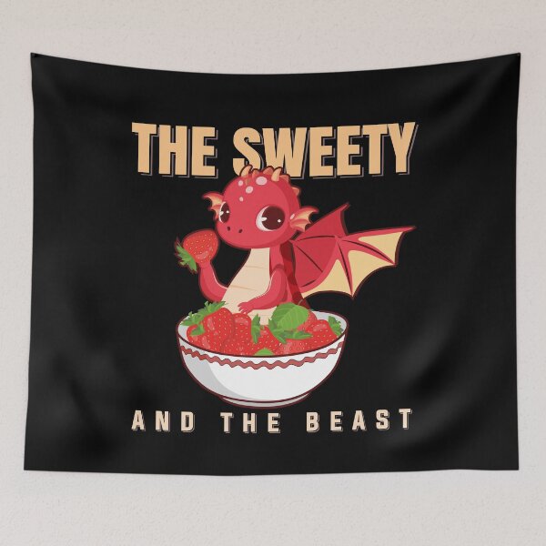 Item preview, Dragon likes cute strawberries kids graphic design designed and sold by brunsch-print.