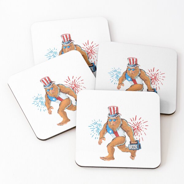 Item preview, Bigfoot Holding Beer Funny 4th Of July Independence Day designed and sold by jamielottie.