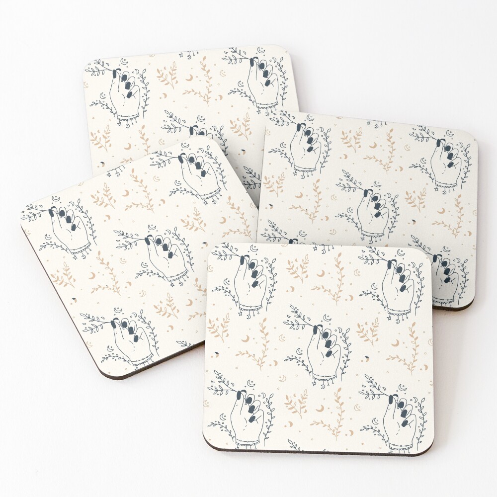 Aperçu de l'œuvre Dessous de verre (lot de 4) créée et vendue par Patternsonly.