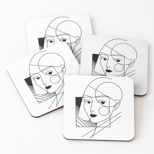 Item preview, Line art geometric face art designed and sold by AznavourByKarin.