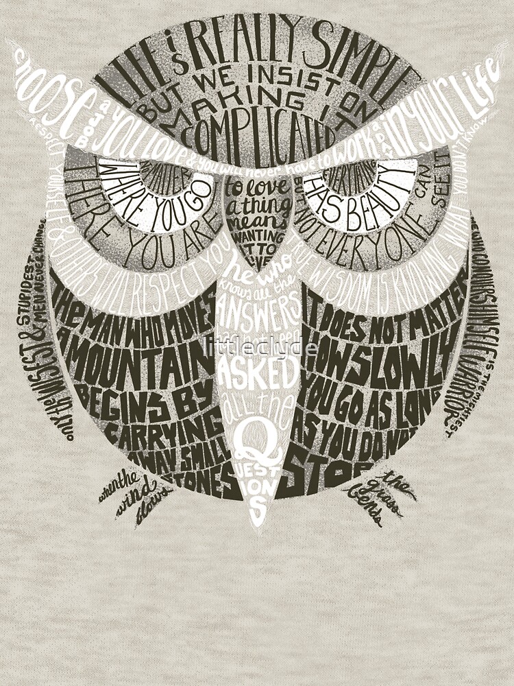 Thumbnail 7 of 7, Pullover Sweatshirt, Wise Old Owl Says designed and sold by littleclyde.