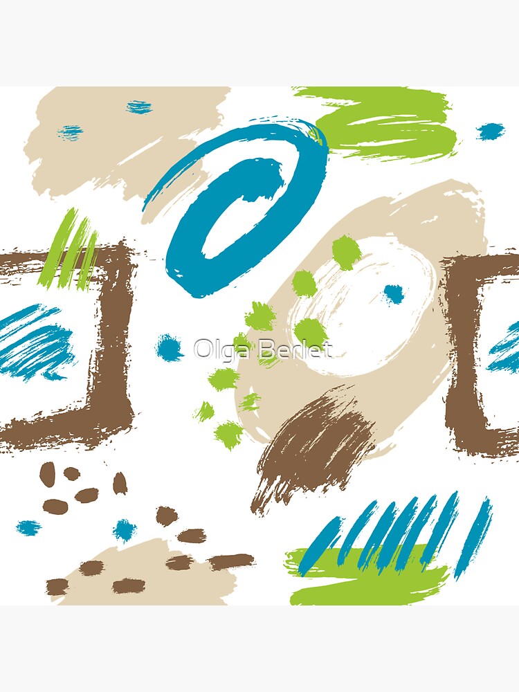 "Vector seamless pattern. Abstract background with brush strokes. hand ...