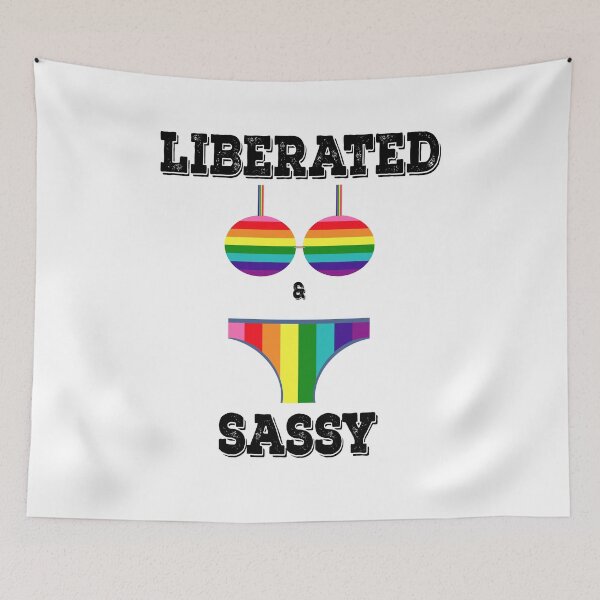 Item preview, Liberated & Sassy - Pride Rainbow Party | Lesbian Gay Bisexual Transgender LGBTQ  designed and sold by Rocketman2017.