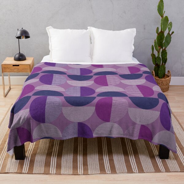 Item preview, Textured Mid-century Circles No.10 Purple Pink designed and sold by QuestingPixel.