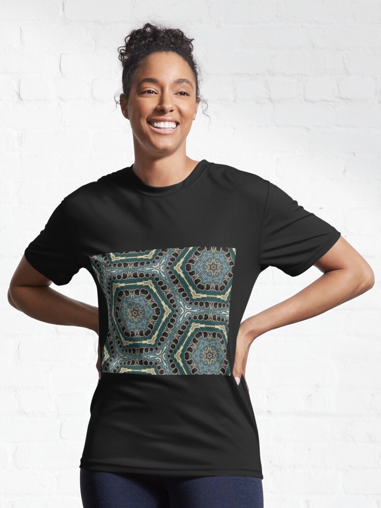 Thumbnail 6 of 7, Active T-Shirt, Blue Hexagonal Texture designed and sold by Claudiocmb.
