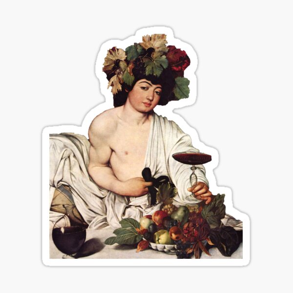 Caravaggio Michelangelo Merisi Bacco Dioniso dionysus Sticker