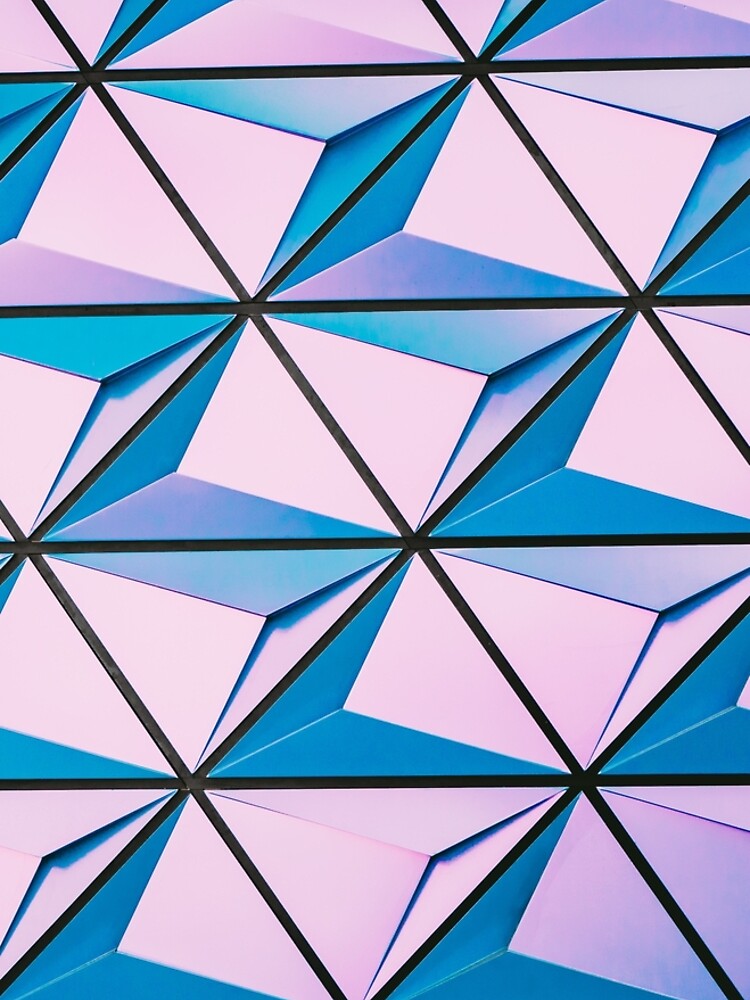 Blue and Pink Geometric Design by Claudiocmb