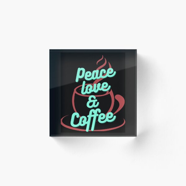Aperçu de l'œuvre Paix Amour & Café créée et vendue par koolCollective.