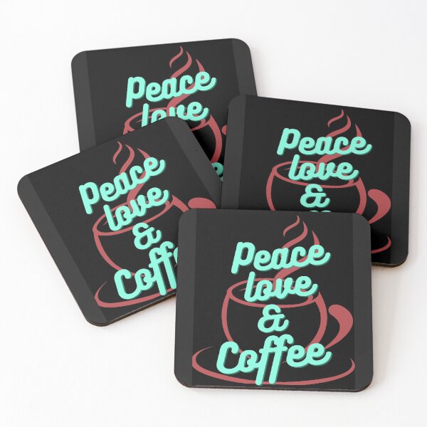 Item preview, Peace Love & Coffee designed and sold by koolCollective.