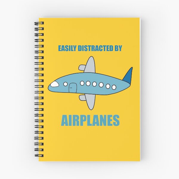 Item preview, Easily Distracted By Airplanes hand drawn present for aviation enthusiast. designed and sold by Kipcio.