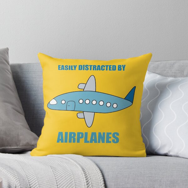 Item preview, Easily Distracted By Airplanes hand drawn present for aviation enthusiast. designed and sold by Kipcio.